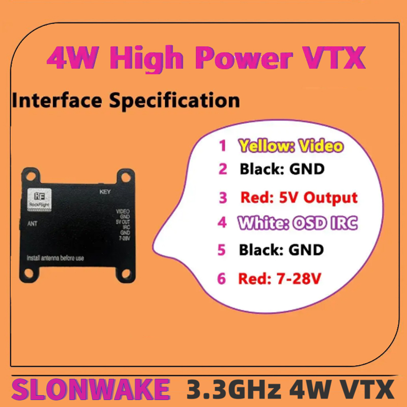 SLONWAKE FPV 3.3G 16CH 4000mW  - Fpv Drone Antenna のレビューと価格